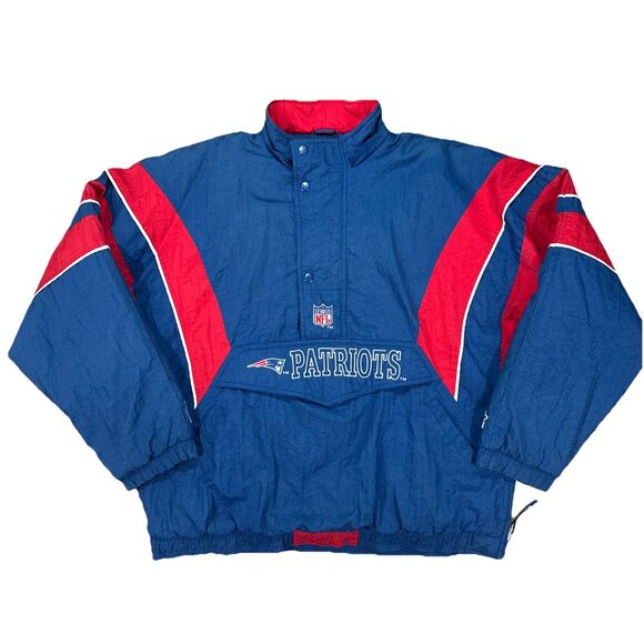 Vintage Starter NFL Pro Line Athletic New England Patriots Pull Over Jacket XXL - Picture 1 of 12